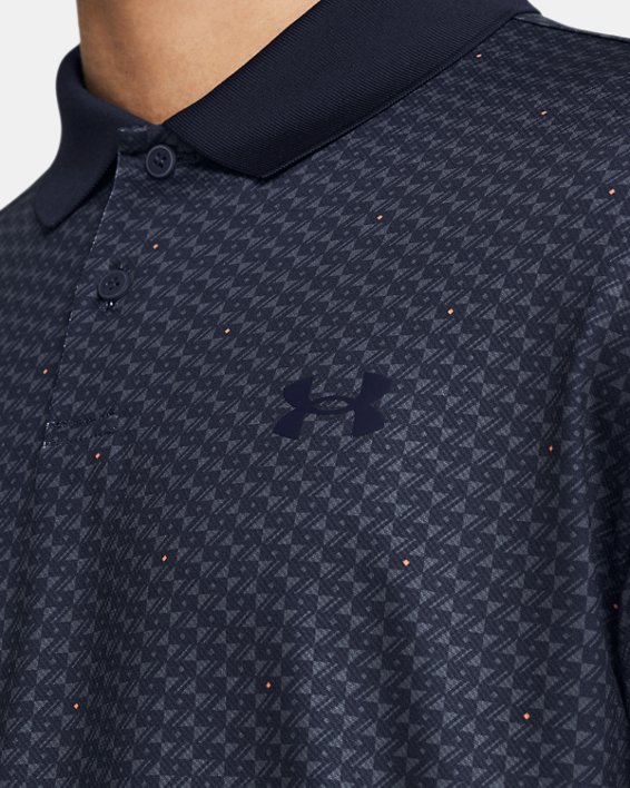 Men's UA Matchplay Printed Polo in Blue image number 2